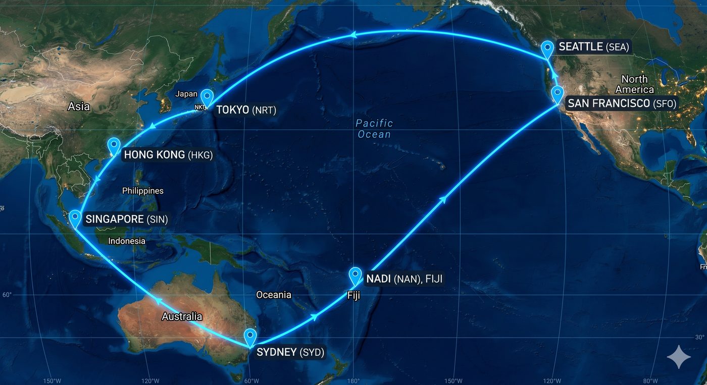 Tokyo → Sydney → Fiji future trip